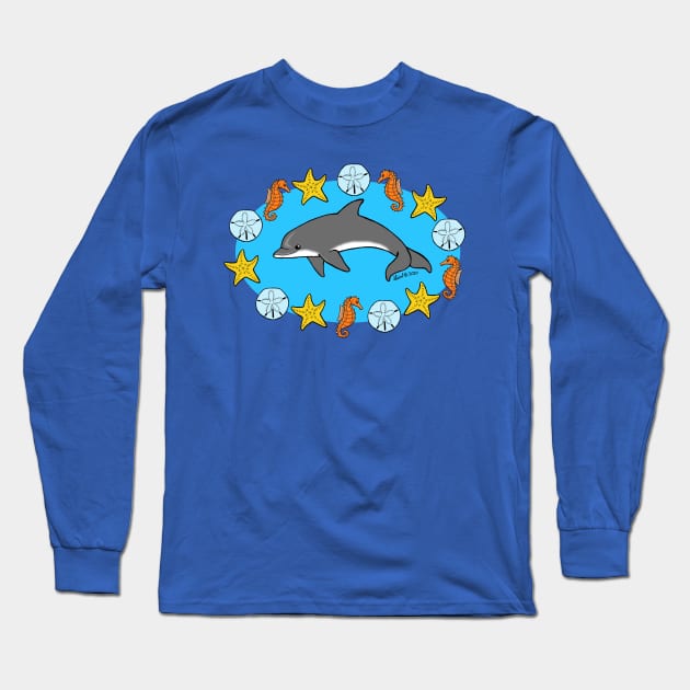 Dolphin Long Sleeve T-Shirt by HonuHoney